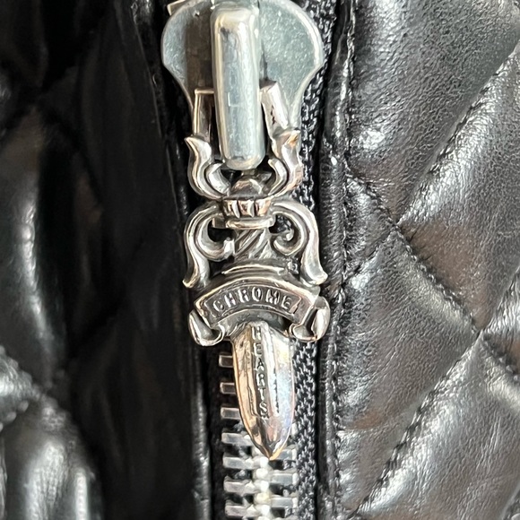 100% Authentic Chrome Hearts Leather Vest (Size M) - Picture 2 of 4